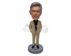 Custom Bobblehead Famous funny animals show presenter wearing nice suit with hands inside pockets - Super Heroes & Movies Movie Characters Personalized Bobblehead & Action Figure