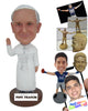 Custom Bobblehead Pope Francis Weaving Hello - Super Heroes & Movies Super Heroes Personalized Bobblehead & Cake Topper