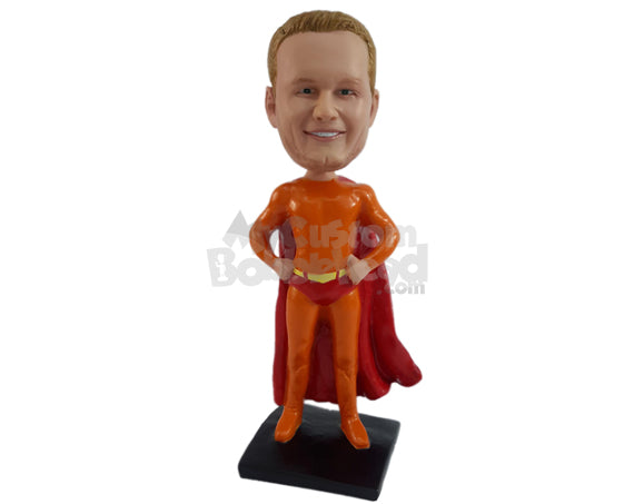 Custom Bobblehead Superhero In Action Costume Ready To Fight Crime - Super Heroes & Movies Super Heroes Personalized Bobblehead & Cake Topper