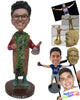 Custom Bobblehead Dude In Villain Costume With A Bottle In Hand - Super Heroes & Movies Movie Characters Personalized Bobblehead & Cake Topper