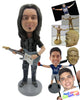 Custom Bobblehead Handsome Guitar Player With A Guitar - Musicians & Arts Strings Instruments Personalized Bobblehead & Cake Topper