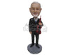 Custom Bobblehead Male Violin Player  - Musicians & Arts Strings Instruments Personalized Bobblehead & Cake Topper