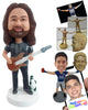 Custom Bobblehead Cool bro ready to play some rock and roll - Musicians & Arts Strings Instruments Personalized Bobblehead & Action Figure