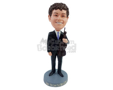 Custom Bobblehead Violin player wearing nice suit - Musicians & Arts Strings Instruments Personalized Bobblehead & Action Figure