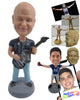 Custom Bobblehead Cool Doctor Playing Guitar - Musicians & Arts Strings Instruments Personalized Bobblehead & Cake Topper