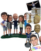 Custom Bobblehead Happy big family wearing casual clothe spending great time together with their dog pet - Parents & Kids Mom, Dad & Kids Personalized Bobblehead & Action Figure