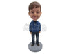 Custom Bobblehead Beautiful Kid Wearing Jacket With Jeans And Fancy Boots - Parents & Kids Babies & Kids Personalized Bobblehead & Cake Topper