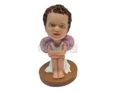 Custom Bobblehead Baby Girl In A Fancy Cute Dress - Parents & Kids Babies & Kids Personalized Bobblehead & Cake Topper