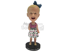 Custom Bobblehead Baby Girl In Her Skirts Giving A Thumbs Up - Parents & Kids Babies & Kids Personalized Bobblehead & Cake Topper