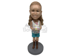 Custom Bobblehead Gorgeous Girl With Birthday Cake - Parents & Kids Babies & Kids Personalized Bobblehead & Cake Topper