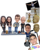 Custom Bobblehead Big happy family enjoying a day together  - Parents & Kids Mom, Dad & Kids Personalized Bobblehead & Action Figure