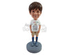 Custom Bobblehead Cool kid  wearing a t-shirt shorts and his lucky socks - Parents & Kids Babies & Kids Personalized Bobblehead & Action Figure