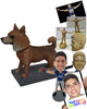 Custom Bobblehead Pet Dog Standing With His Tail Up - Pets & Animals Dogs Personalized Bobblehead & Cake Topper