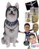 Custom Bobblehead Sitting Dog Pet With Cap - Pets & Animals Dogs Personalized Bobblehead & Cake Topper
