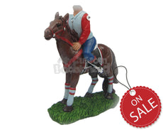 Custom Bobblehead Racing Horse Ready For A Race - Pets & Animals Horses Personalized Bobblehead & Cake Topper