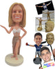 Custom Bobblehead Sexy Girl In A Bra And Long Skirt - Sexy & Funny Sexy & Naughty Personalized Bobblehead & Cake Topper