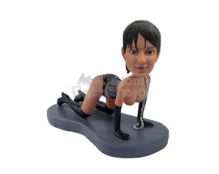 Custom Bobblehead Dominatrix Girl Is A Sexy Outfit - Sexy & Funny Sexy & Naughty Personalized Bobblehead & Cake Topper