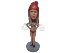 Custom Bobblehead Gorgeous Girl In Her Bra And Panties Posing For A Picture - Sexy & Funny Sexy & Naughty Personalized Bobblehead & Cake Topper