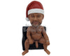 Custom Bobblehead Naked Fella Showing His Big Cock Sitting On A Sofa - Sexy & Funny Sexy & Naughty Personalized Bobblehead & Cake Topper