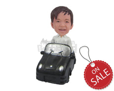 Custom Bobblehead Smart Kid In A Car - Motor Vehicles Cars, Trucks & Vans Personalized Bobblehead & Cake Topper