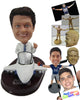 Custom Bobblehead Dude In Formal Attire In A Plane Giving Thumbs Up - Motor Vehicles Planes Personalized Bobblehead & Cake Topper