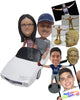 Custom Bobblehead Couple Wearing T-Shirts On A Long Drive In A Car - Motor Vehicles Cars, Trucks & Vans Personalized Bobblehead & Cake Topper