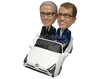 Custom Bobblehead Corporate Executives Out For A Ride On A Toyota Prius - Motor Vehicles Cars, Trucks & Vans Personalized Bobblehead & Cake Topper
