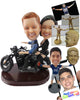 Custom Bobblehead Married Couple On Their Bike - Motor Vehicles Motorcycles Personalized Bobblehead & Cake Topper