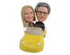 Custom Bobblehead Dazzling couple driving a car  - Motor Vehicles Cars, Trucks & Vans Personalized Bobblehead & Action Figure