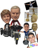 Custom Bobblehead Happy couple wearing nice clothe having an amazing trip together - Motor Vehicles Motorcycles Personalized Bobblehead & Action Figure