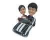 Custom Bobblehead Couple Out For A Ride In Their Convertible Car - Motor Vehicles Cars, Trucks & Vans Personalized Bobblehead & Cake Topper