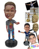Custom Bobblehead Zombie Boy Wearing T-Shirt And Jeans Trying To Catch You - Holidays & Festivities Halloween Personalized Bobblehead & Cake Topper