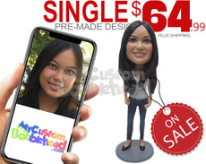 Single Custom Bobblehead - Limited Time Deals Personalized Bobblehead & Cake Topper